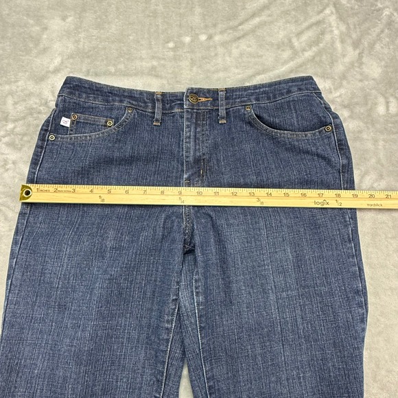 Bobbie Brooks Flare Leg Jeans Womens Size 12 Dark Wash Denim Y2K Style - Picture 9 of 11